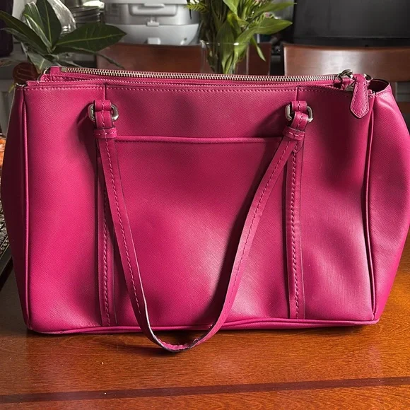 Authentic Coach F25669 Peyton Leather Jordan Double Zip Caryall - Picture 4 of 7